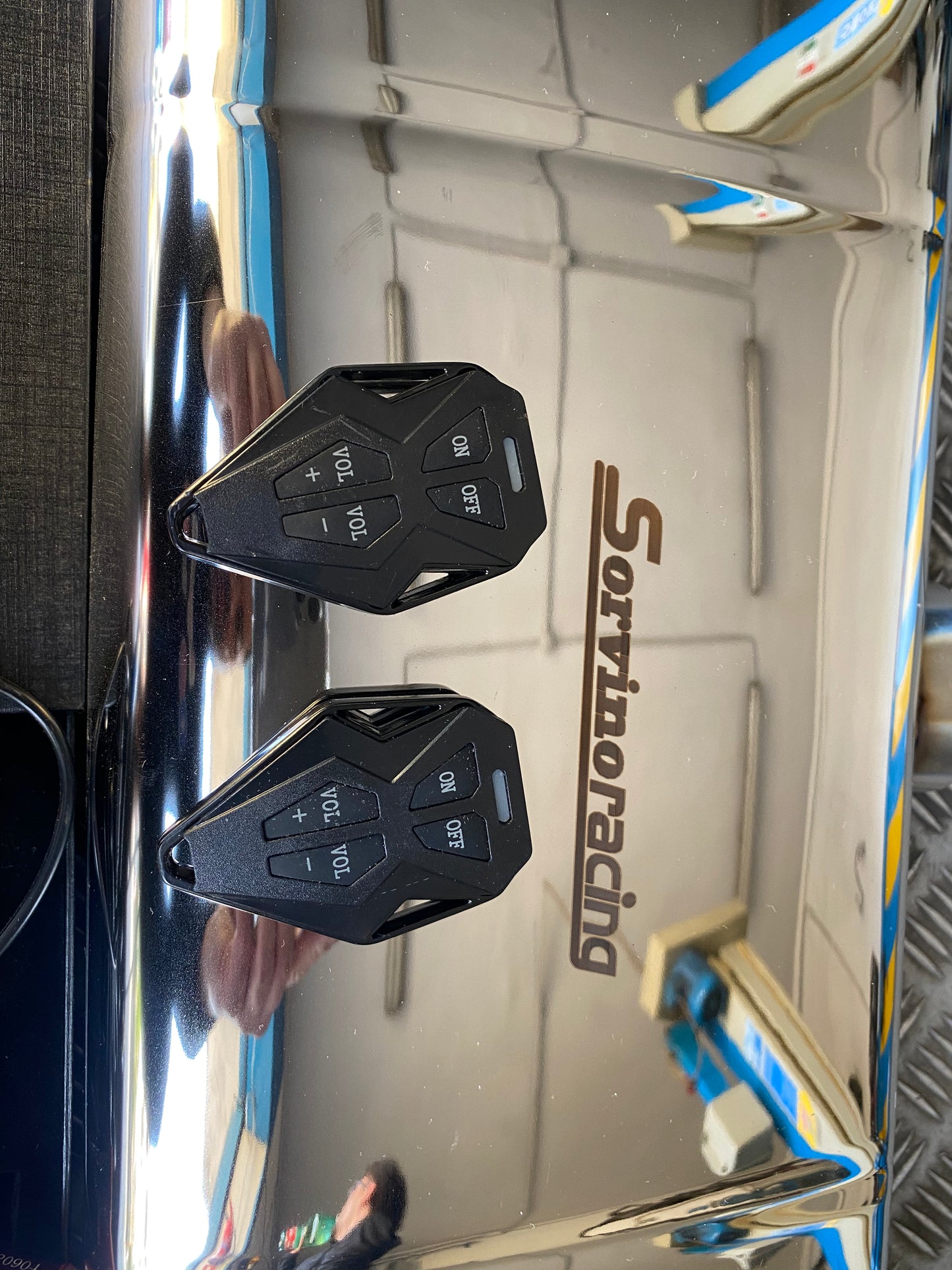 DOPPIA SCARICO DOUBLE CON VALVOLA INCORPORATA DX SX CON TELECOMANDI WIRELESS ACCIAIO