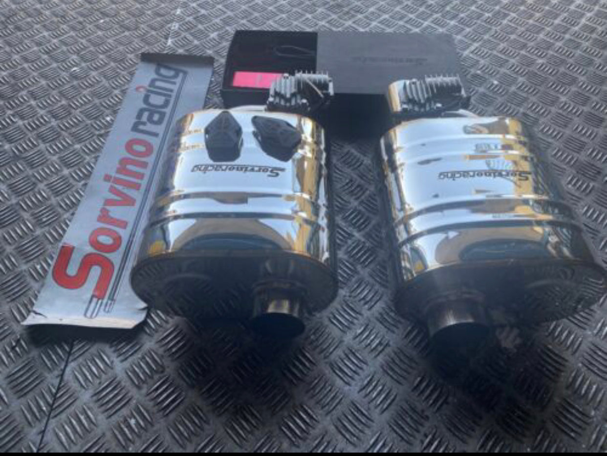 DOPPIA SCARICO DOUBLE CON VALVOLA INCORPORATA DX SX CON TELECOMANDI WIRELESS ACCIAIO