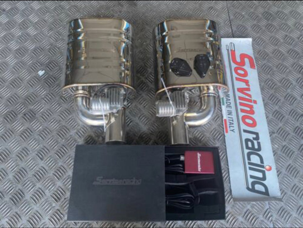 DOPPIA SCARICO DOUBLE CON VALVOLA INCORPORATA DX SX CON TELECOMANDI WIRELESS ACCIAIO