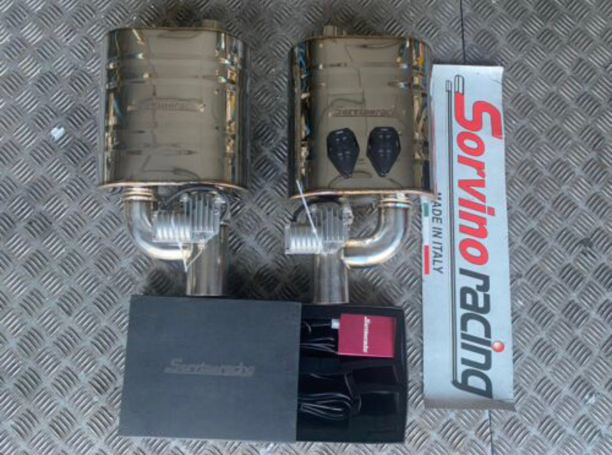 DOPPIA SCARICO DOUBLE CON VALVOLA INCORPORATA DX SX CON TELECOMANDI WIRELESS ACCIAIO