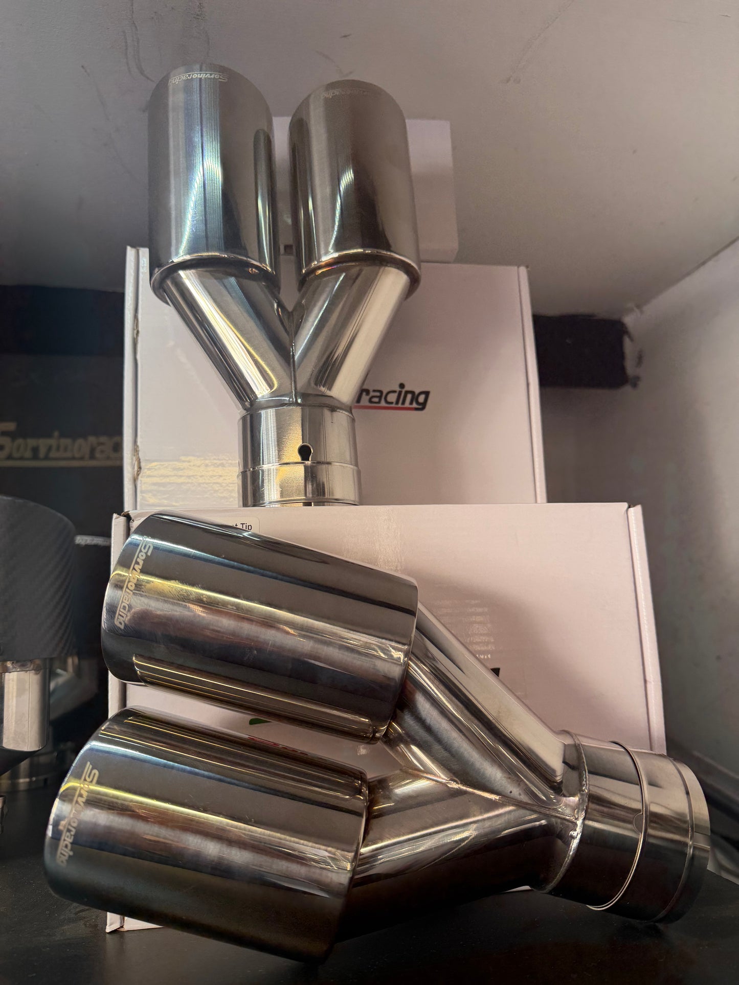 Terminale doppia uscita inox uscita 76mm
